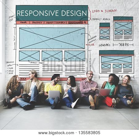 Responsive Design Layout Content Concept