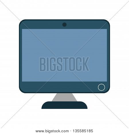 technology and gadget represented by computer icon over isolated and flat background