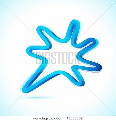 Yıldız şekli konuşma balonu