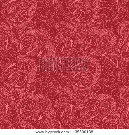 Hand painted watercolor vector flowerseamless pattern background