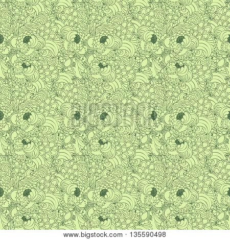 Hand painted watercolor vector flowerseamless pattern background