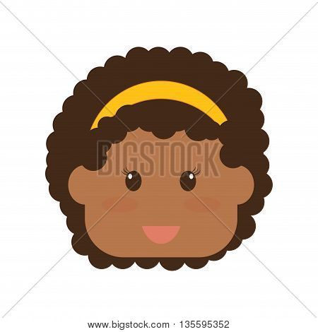 Kid and chilhood represented by little girl over isolated and flat background