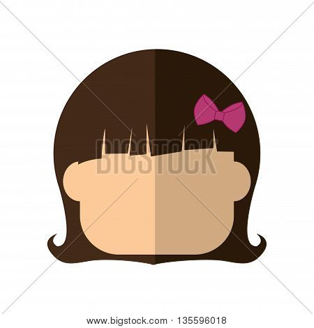 Kid and chilhood represented by little girl over isolated and flat background