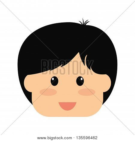 Kid and chilhood represented by little boy over isolated and flat background