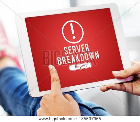 Server Breakdown Network Problem Technology Software Concept