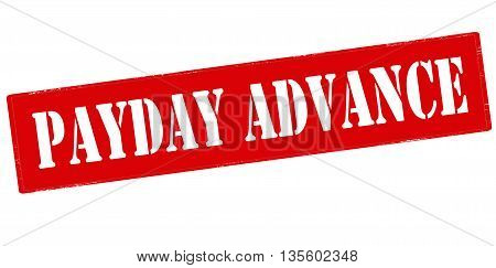 Rubber stamp with text payday advance inside vector illustration