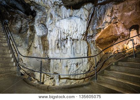 Details within Harmanec Cave in Kremnica Mountains Slovakia