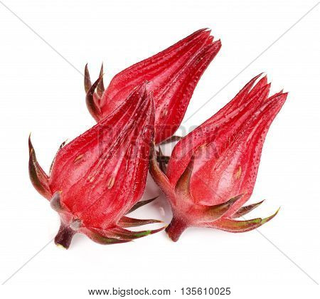 Hibiscus sabdariffa or roselle fruits herbal healthy