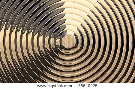 Metallic Spiral Background Glossy Illustration 3D Render
