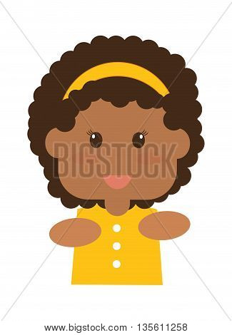 Kid and chilhood represented by little girl over isolated and flat background