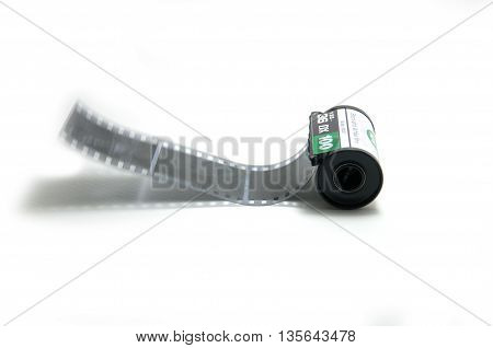35 mm film isolated on white background