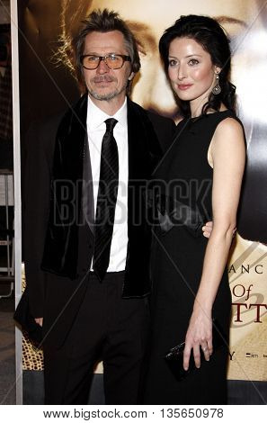 Alexandra Edenborough and Gary Oldman at the Los Angeles premiere of 'The Curious Case of Benjamin Button' held at the Mann Village Theater in Westwood, USA on December 8, 2008.