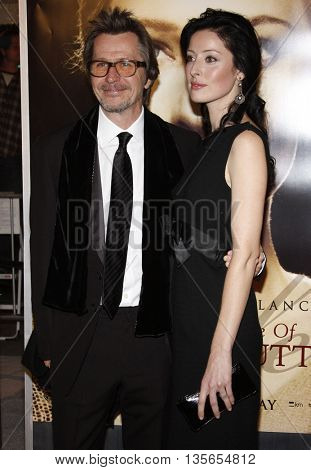 Alexandra Edenborough and Gary Oldman at the Los Angeles premiere of 'The Curious Case of Benjamin Button' held at the Mann Village Theater in Westwood, USA on December 8, 2008.