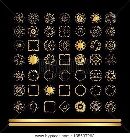 Gold  Ornament Set
