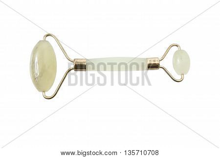 Guasa Massage river jade Chinese medical traditional tool Guasha made from jade. Believe Skin Detoxification and more beauty. Isolated on white and objects with clipping paths