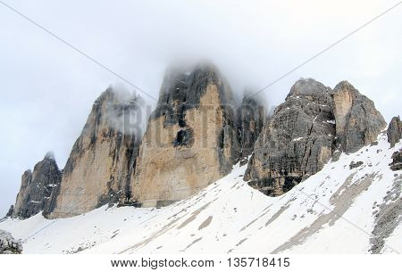 View On Summit Of The Alps (dolomites)