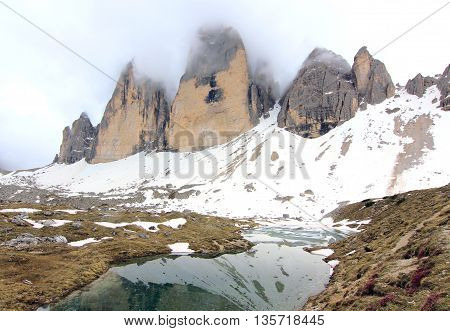 View On Summit Of The Alps (dolomites)
