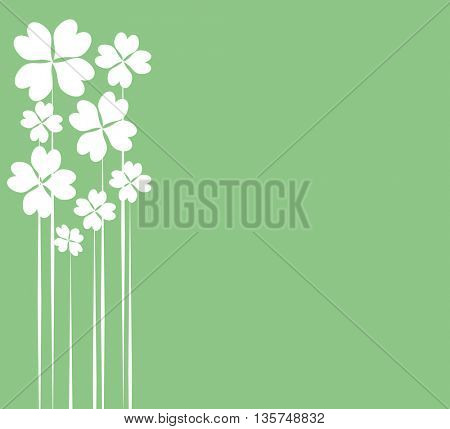 Patrick Day With Clower Grunge Greetings