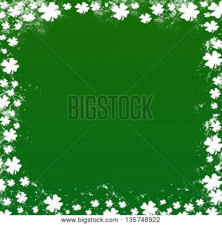 Patrick Day With Clower Grunge Greetings