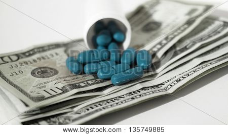 high costs of expensive medication concept 