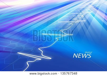Medical Abstract News Background; Abstract Background Suitable for Healthcare and Medical News Topic 3d illustration