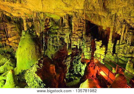 Inside Of The Psychro Cave On The Crete Island.greece.