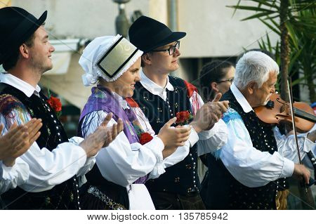 Montenegro, Herceg Novi - 28/05/2016: Folk group 