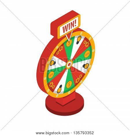 Wheel Of Fortune Isometric Icon