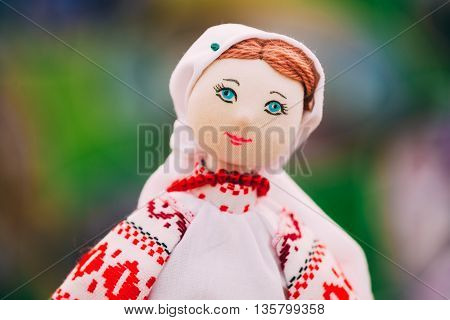 Belarusian Folk Doll. National Folk Dolls Are Popular Souvenirs From Belarus.