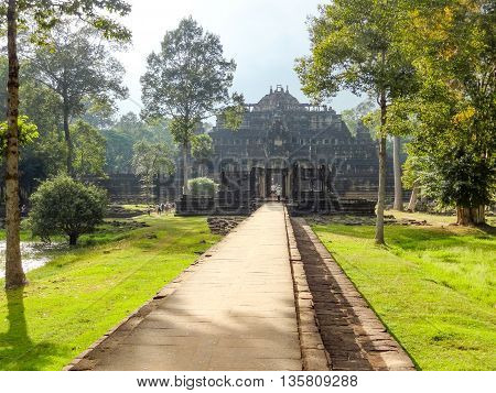 Temple area named Baphuon in Angkor Thom located in Cambodia