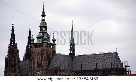 Veitsdome And Castle Of Prague