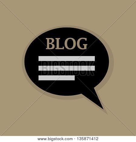 Abstract Blog icon or sign, vector illustration
