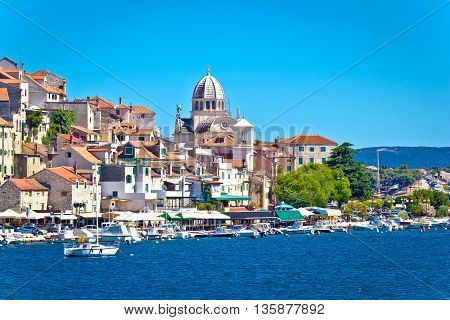 UNESCO town of Sibenik architecture and coastline Dalmatia Croatia