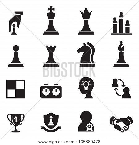 Chess icons set  vector illustration graphic design
