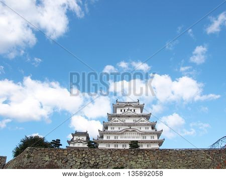 Himeji castle. A beautiful white castle in Himeji, Japan.