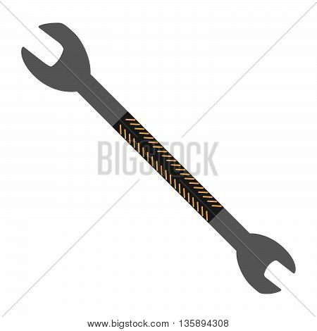 Wrench Vector Flat Icon. Construction Working Tool Item. Flat Logo Wrench Isolated On White Backgrou