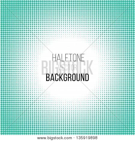 Cyan Halftone Background