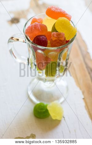 Marmelade Sweets On The Rustic Table