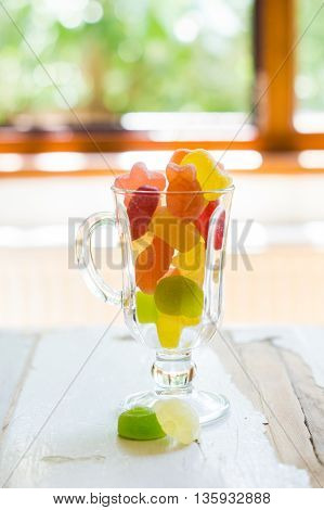 Marmelade Sweets On The Rustic Table