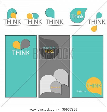 Abstract composition, business card set, correspondence letter collection brochure title sheet and logo business vector /illustration