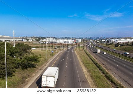 Vehicles Head North And South  On  Highway 4
