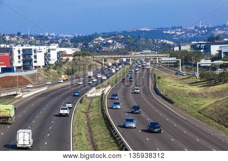 Vehicles Head North And South  On  Highway 3