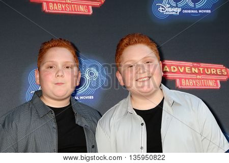 LOS ANGELES - JUN 23:  Benjamin Royer, Matthew Royer at the 100th DCOM Adventures In Babysitting LA Premiere Screening at the Directors Guild of America on June 23, 2016 in Los Angeles, CA