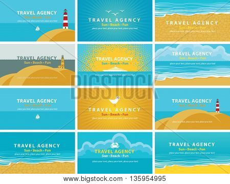 set of backgrounds for business cards for travel agency business cards for travel agency