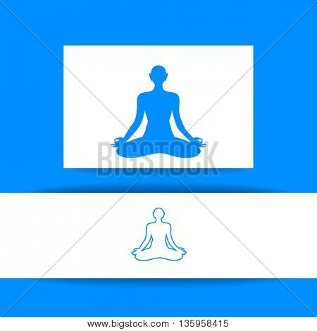 Concept Identity presentation design for Yoga studio, Health Care center, Beauty salon, Spa, Relax, Meditation and itc. Vector graphic illustration.