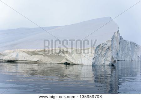 Icebergs are on the north pole, arctic ocean, Ilulissat town at Greenland