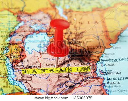 Tansania Africa Map