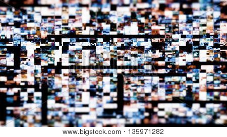Glitch random digital signal malfunction. High resolution illustration 10918 from a series of abstract future tech imagery.