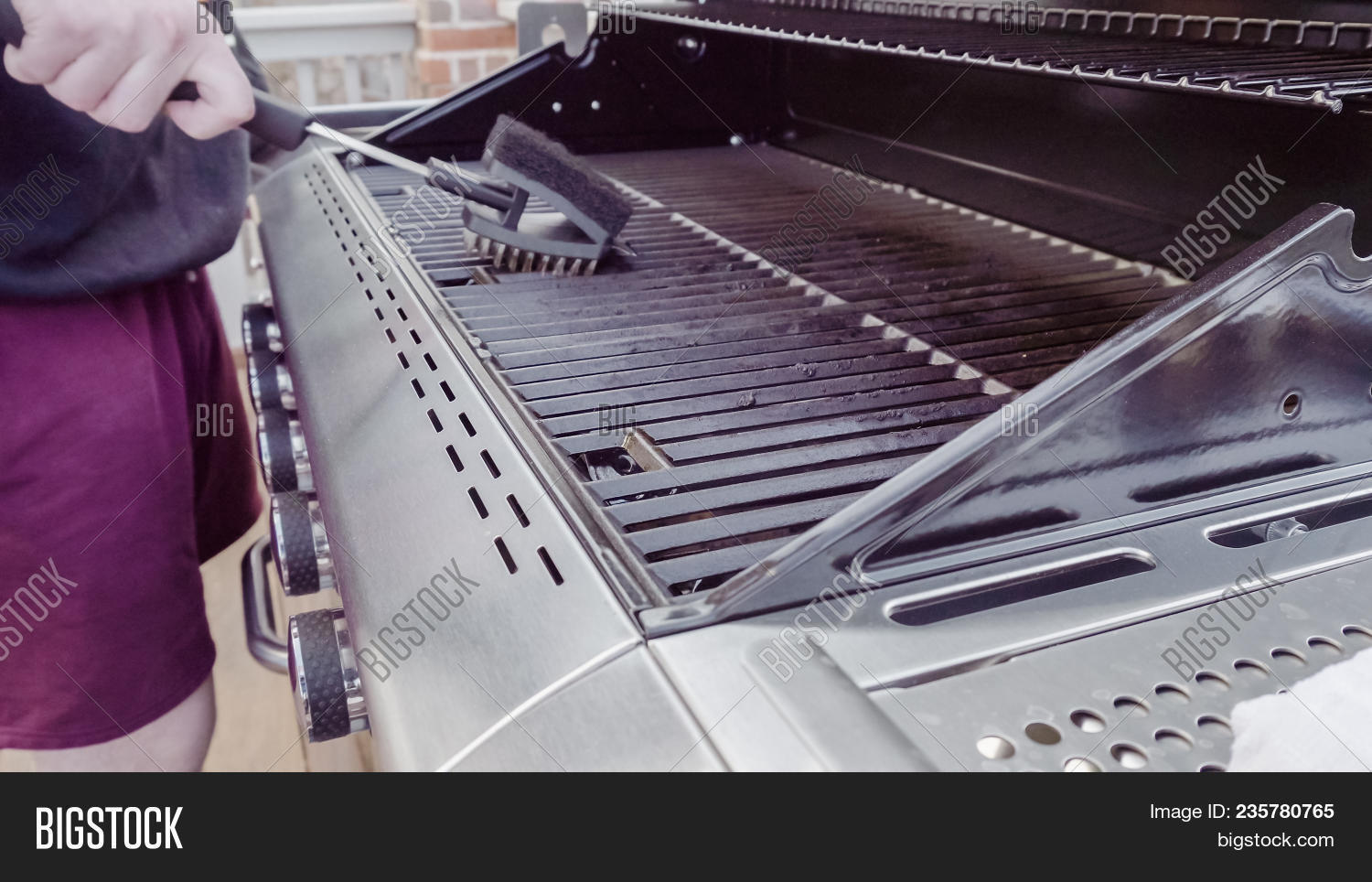 Cleaning Gas Grill Image & Photo (Free Trial) Bigstock