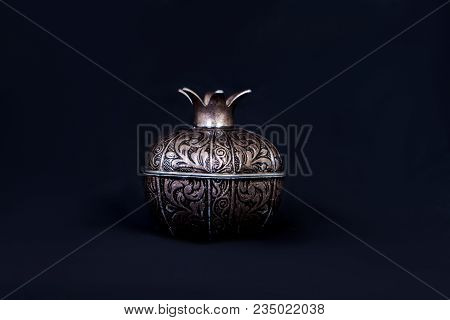 Armenian Pomegranate, Vintage, Old, Iron, Jewelry Box